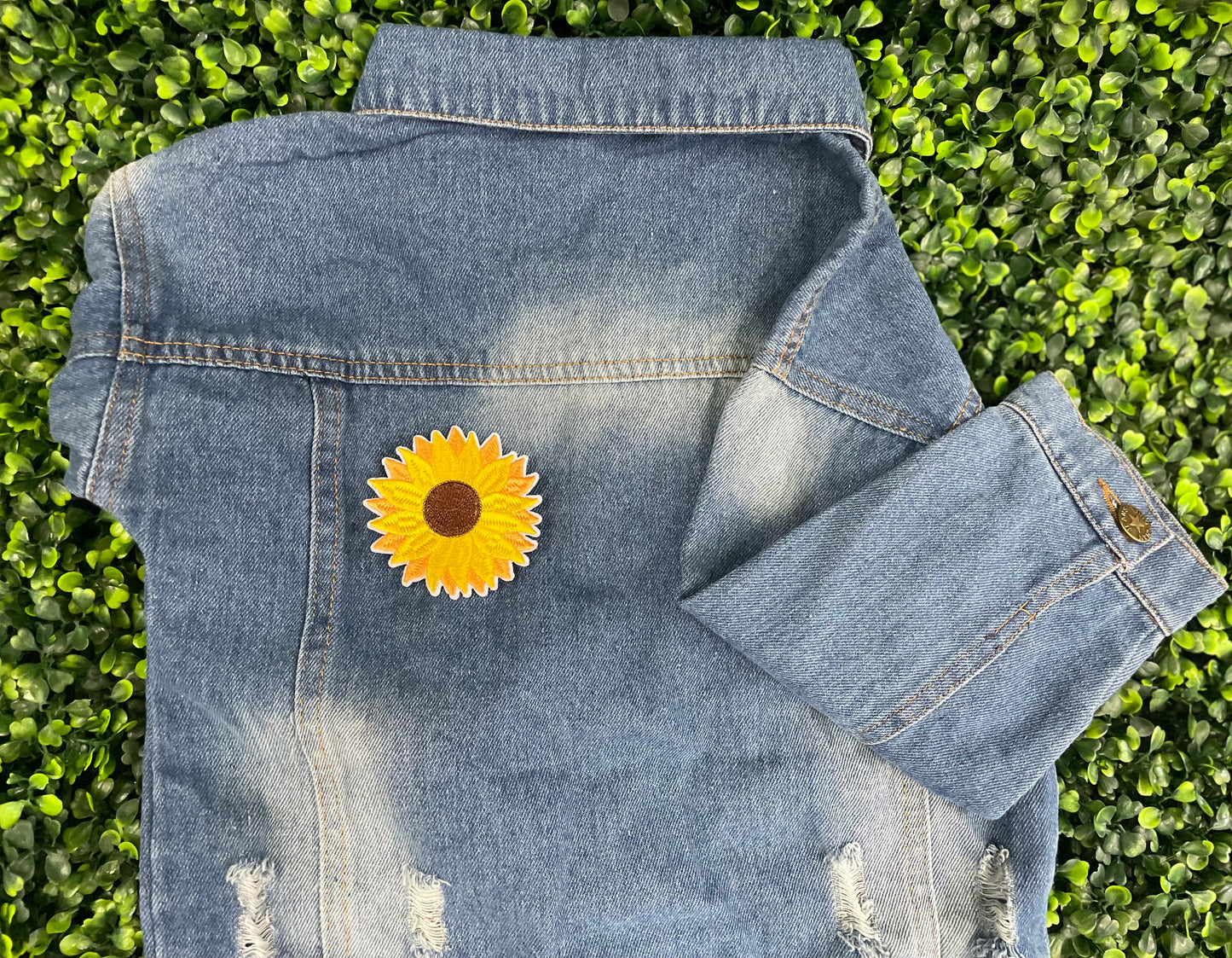 Sunflower Embroidered Patch