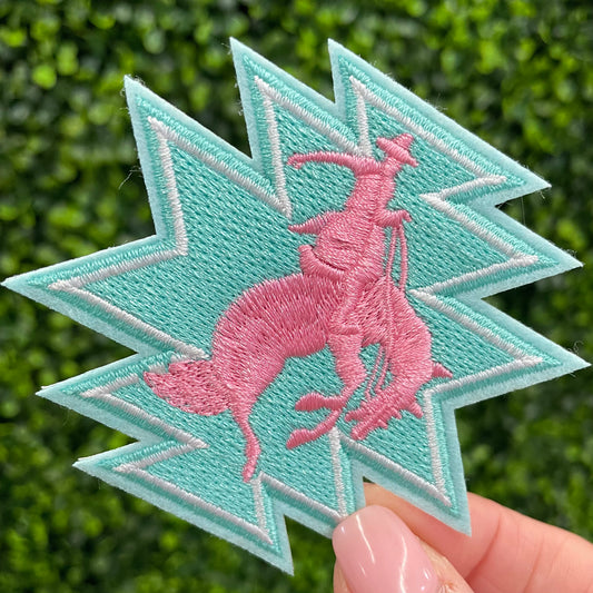 Pink Pony Rodeo Cowboy Patch