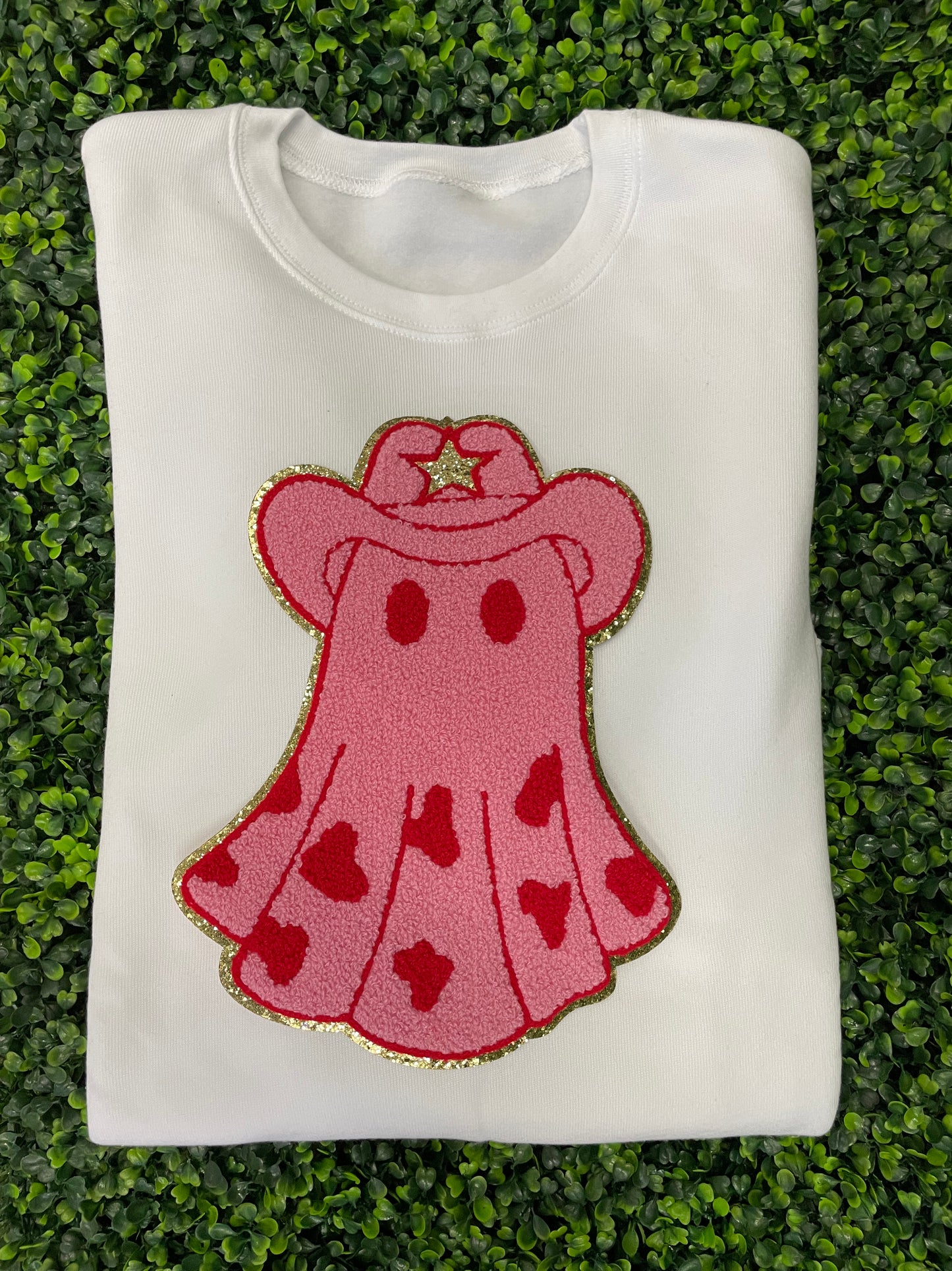 Pink Cowgirl Ghost Chenille Patch