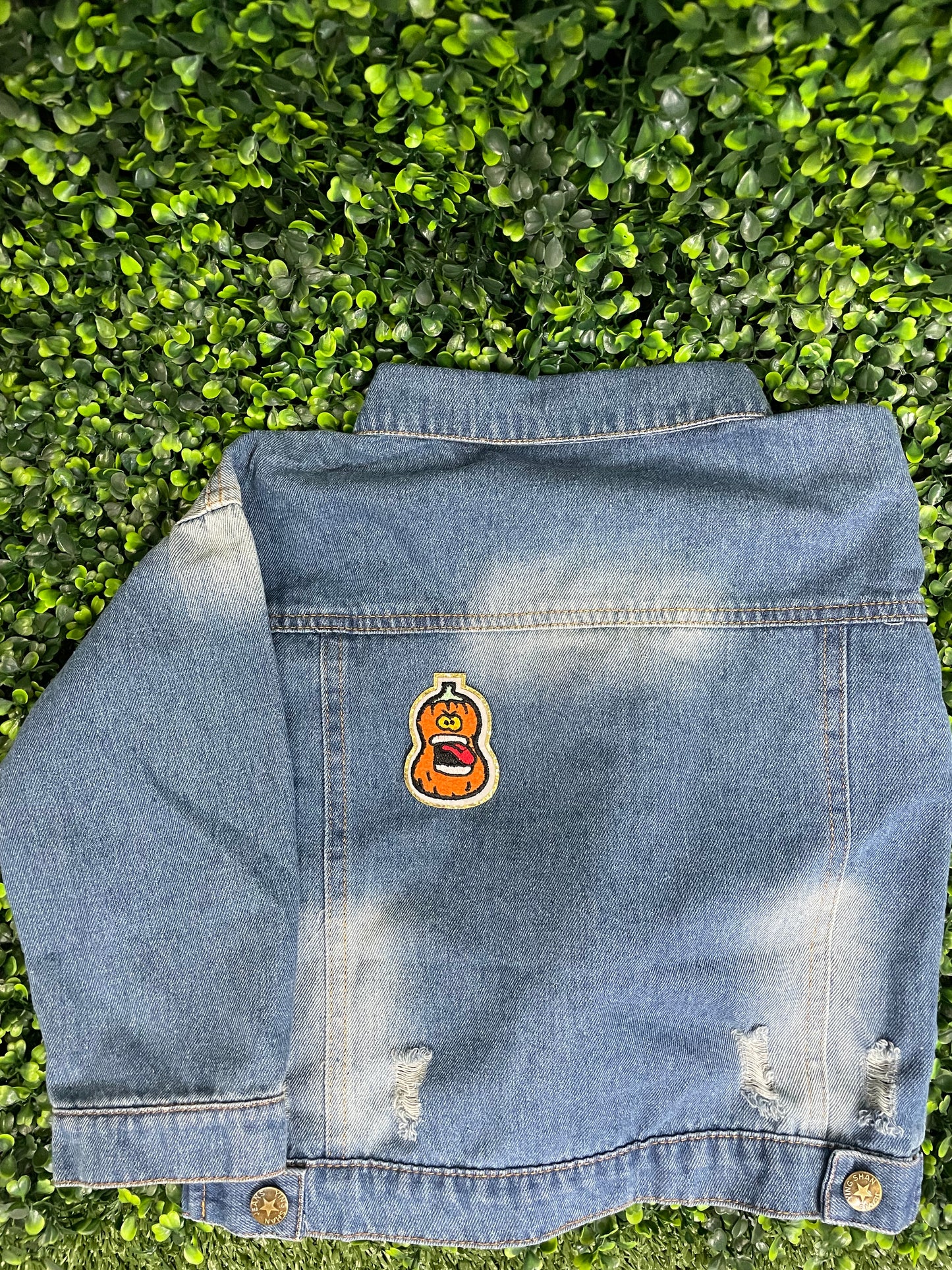 Silly Pumpkin Embroidered Patch