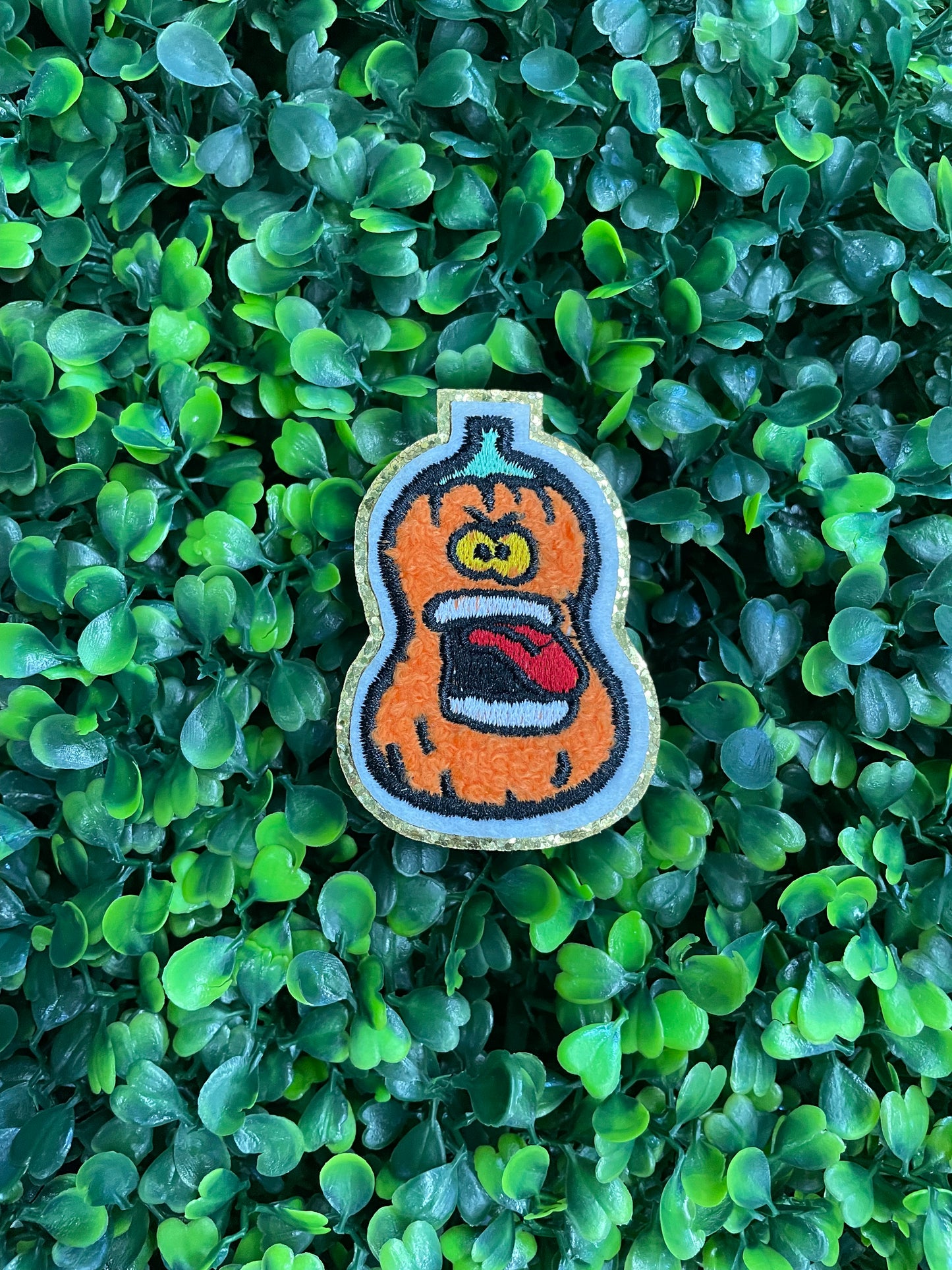 Silly Pumpkin Embroidered Patch