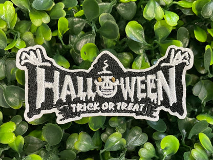 Retro Halloween Trick or Treat Embroidered Patch