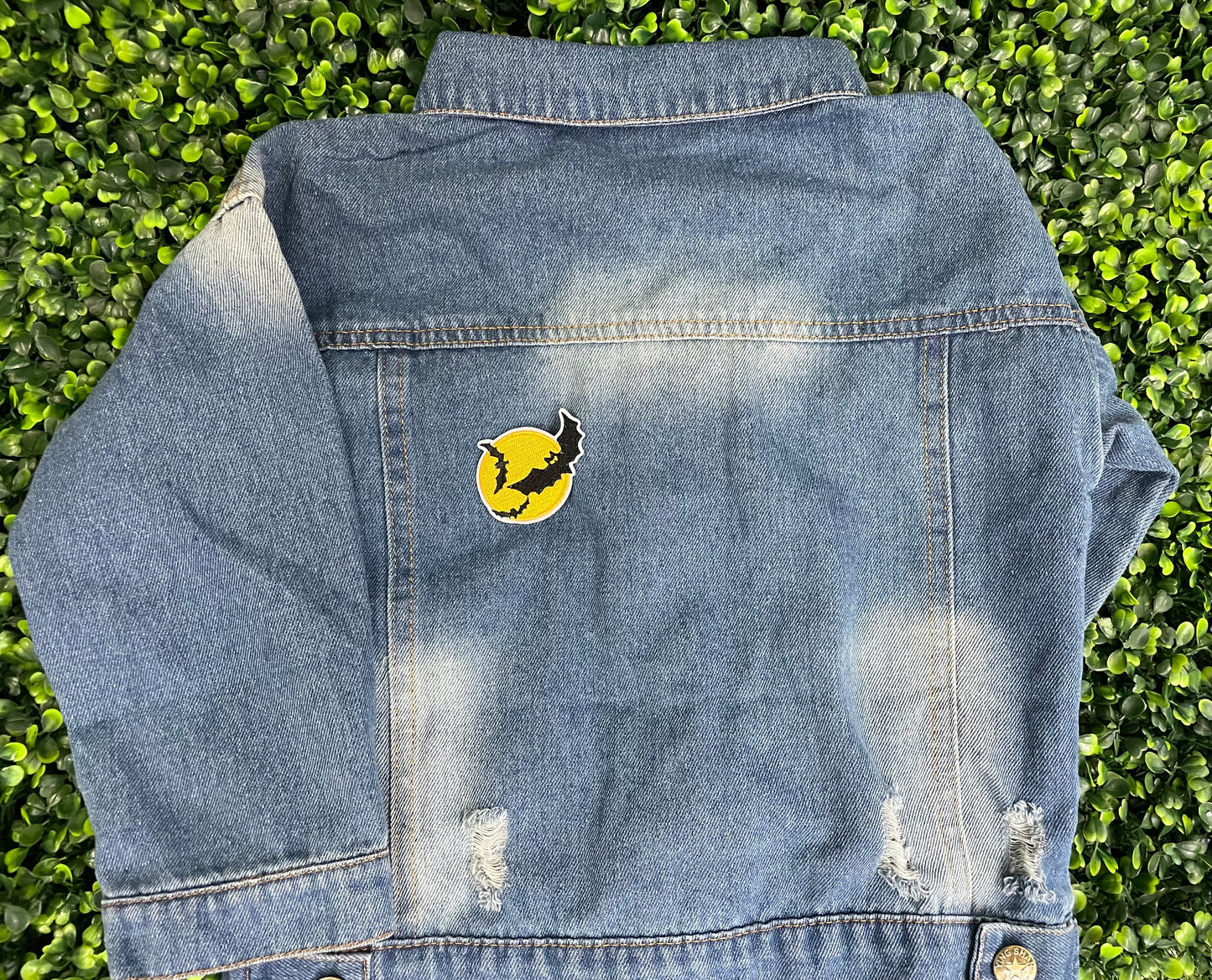 Batty Moon Halloween Embroidered Patch