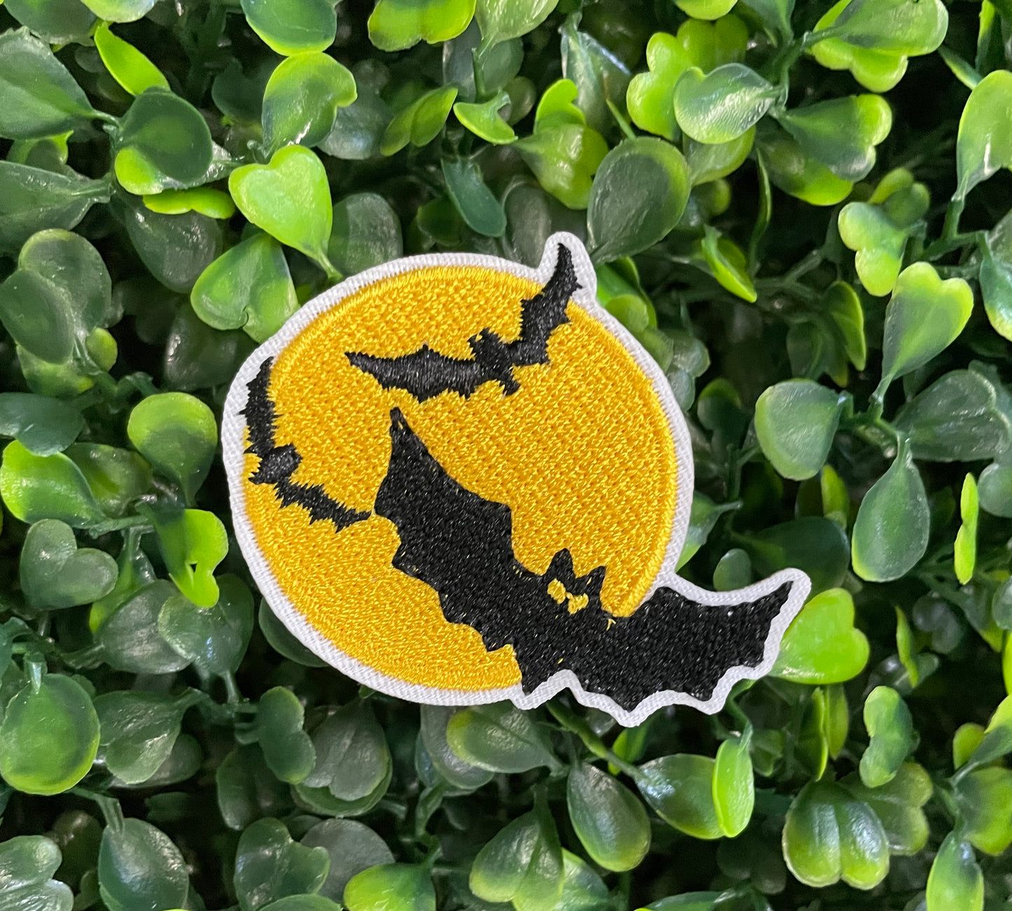 Batty Moon Halloween Embroidered Patch
