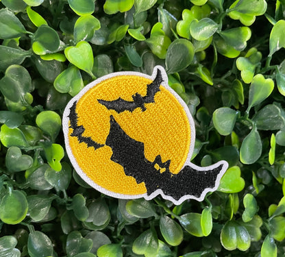Batty Moon Halloween Embroidered Patch