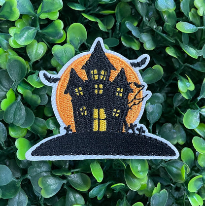 Haunted House Halloween Embroidered Patch