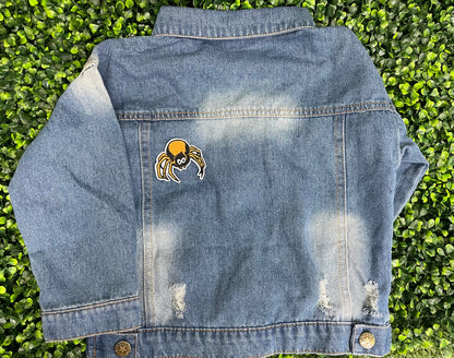 Orange and Black Spider Embroidered Patch