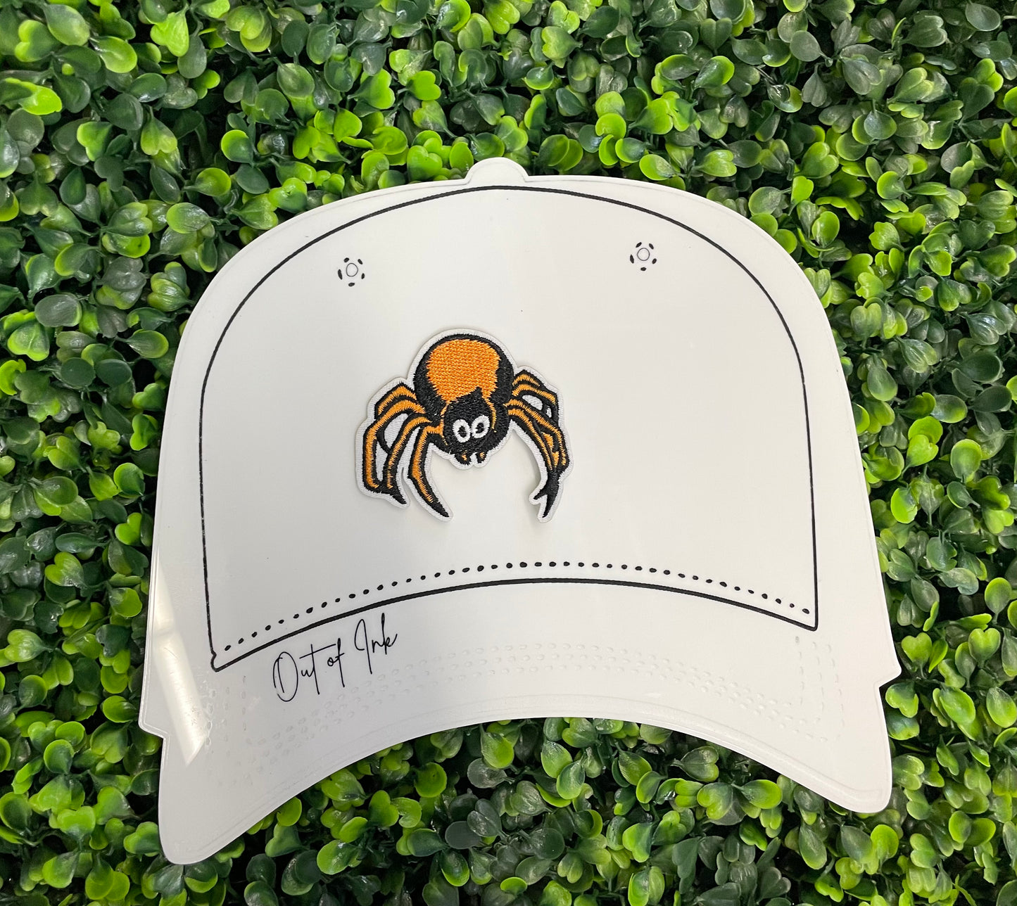 Orange and Black Spider Embroidered Patch