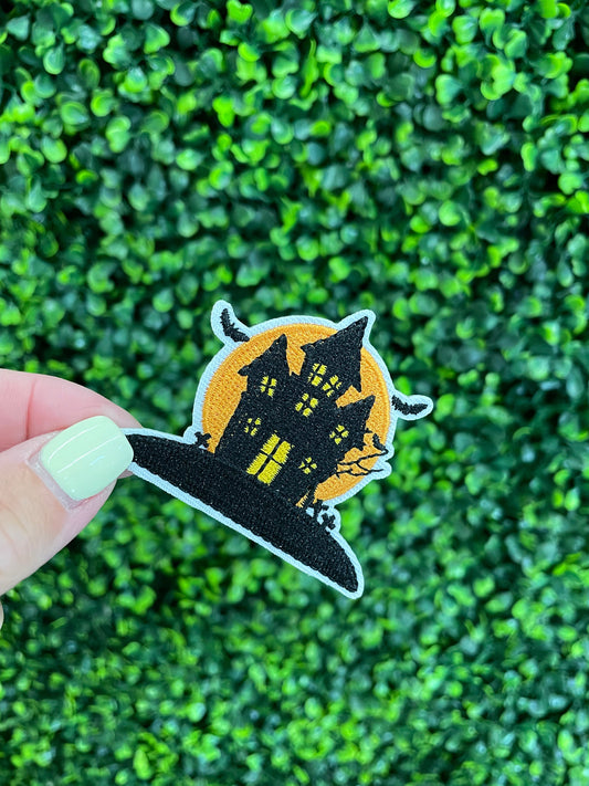 Haunted House Halloween Embroidered Patch