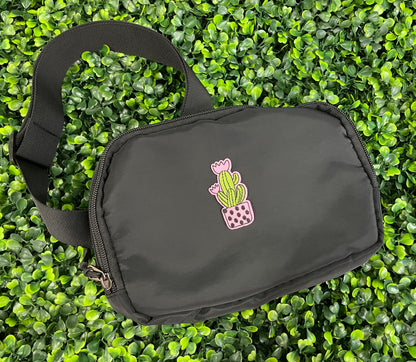 Pink Polka Dot Cactus Embroidered Patch