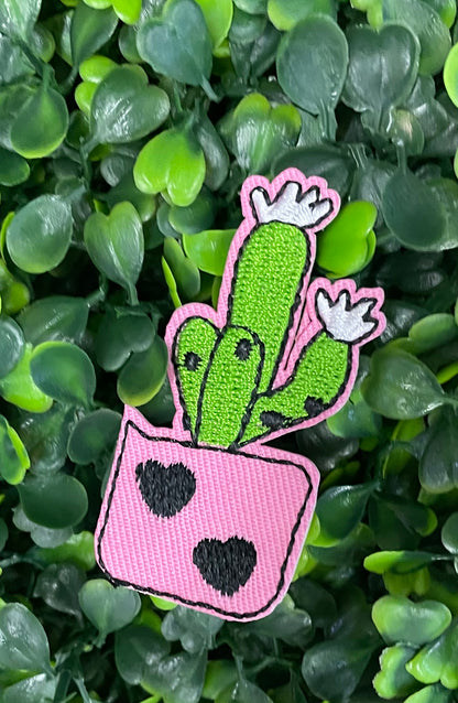 Love Cactus Embroidered Patch