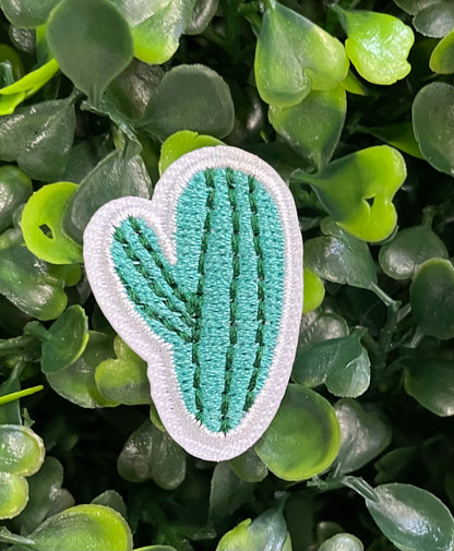 Tiny Heart Cactus Embroidered Patch