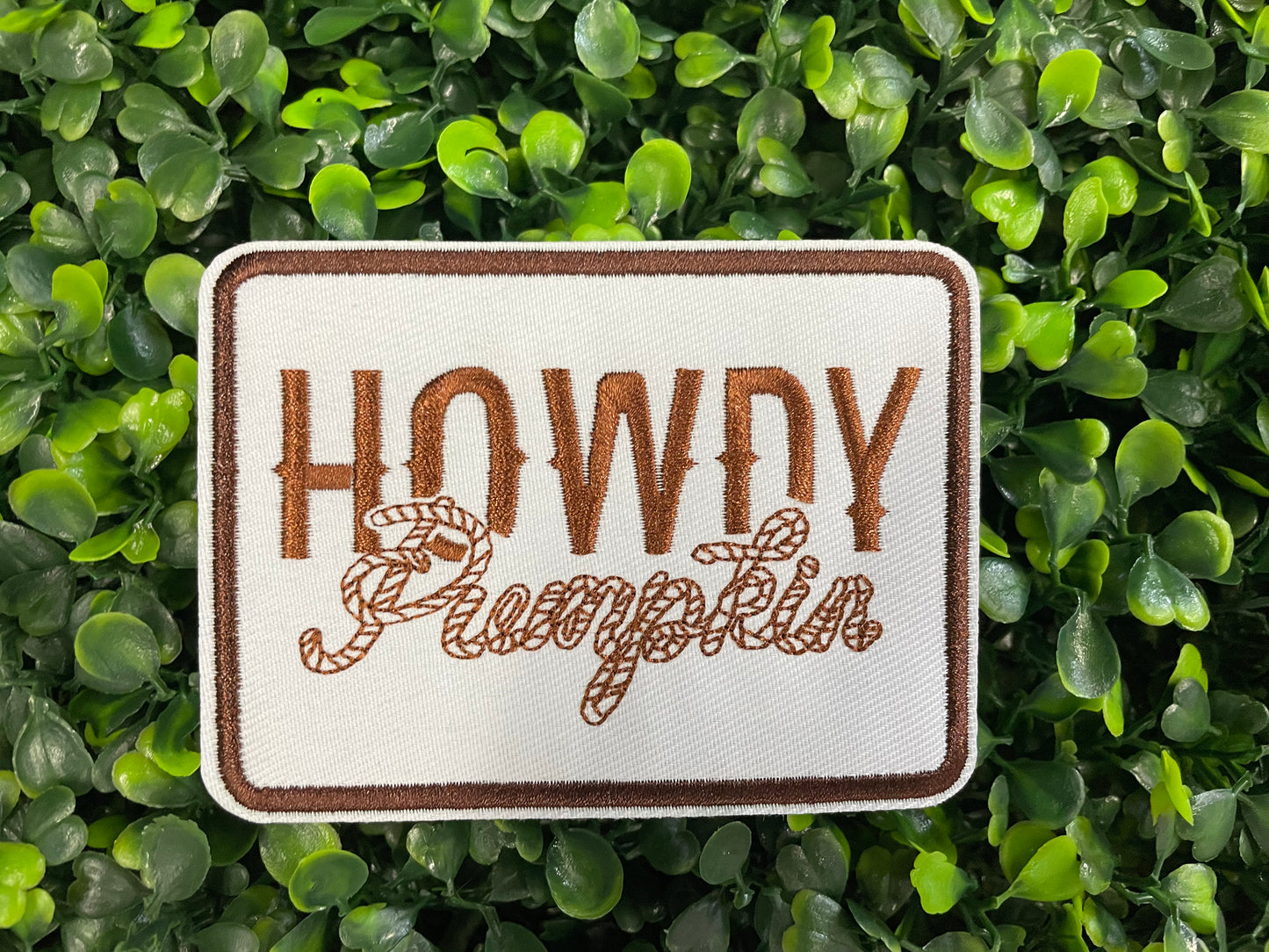 Howdy Pumpkin Embroidered Patch