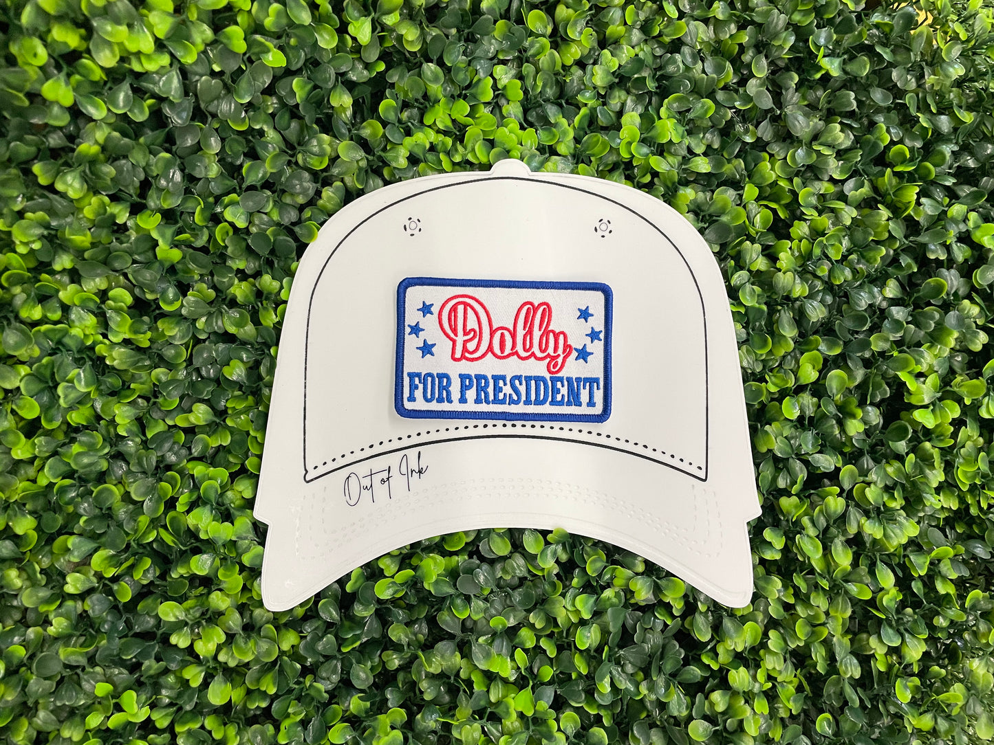 Red, White, & Blue Dolly For President Embroidered Patch