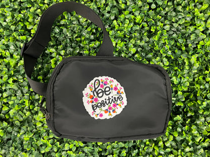 Be Positive Floral Embroidered Patch