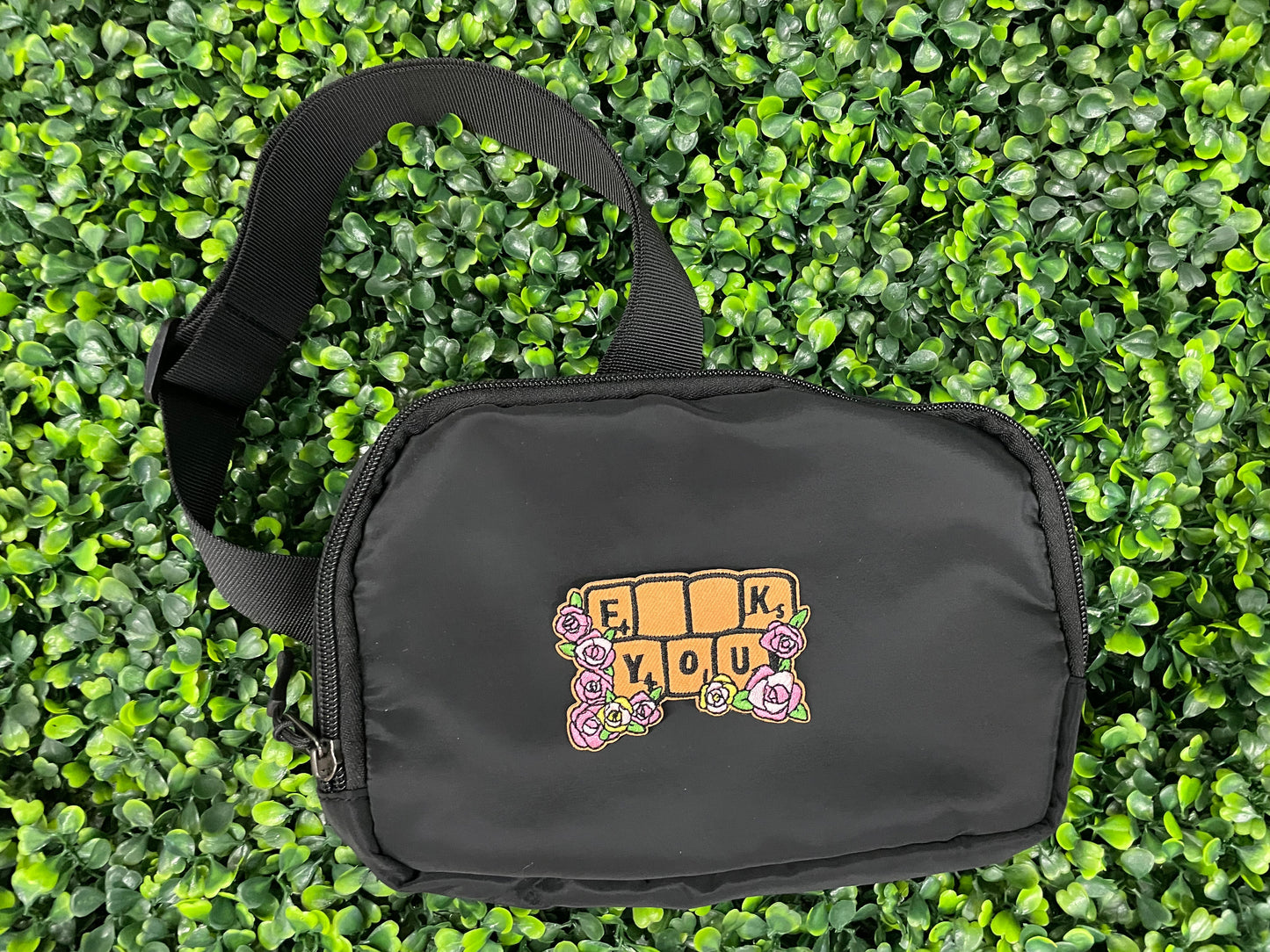 Scrabble Roses F You Embroidered Patch