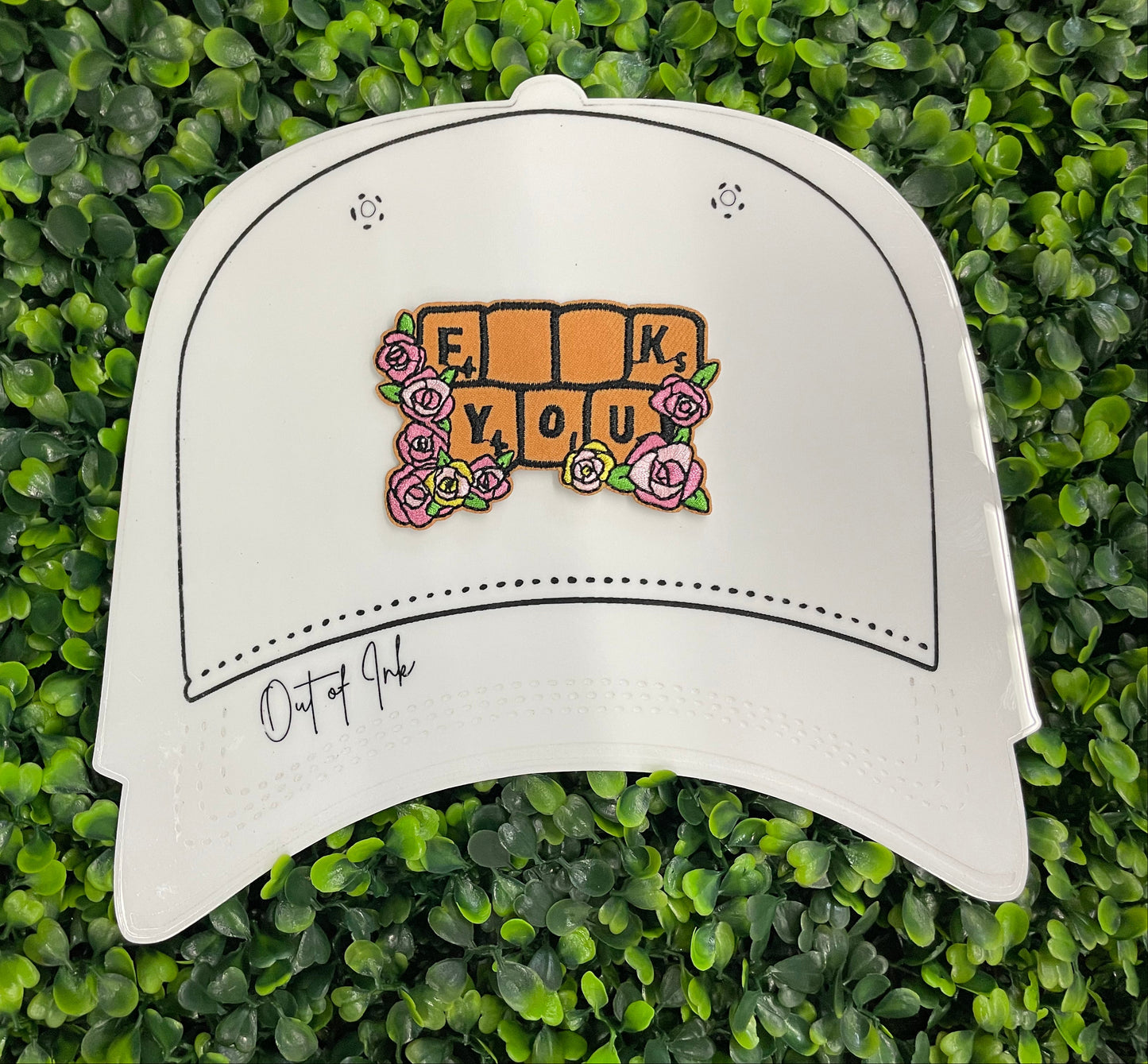 Scrabble Roses F You Embroidered Patch
