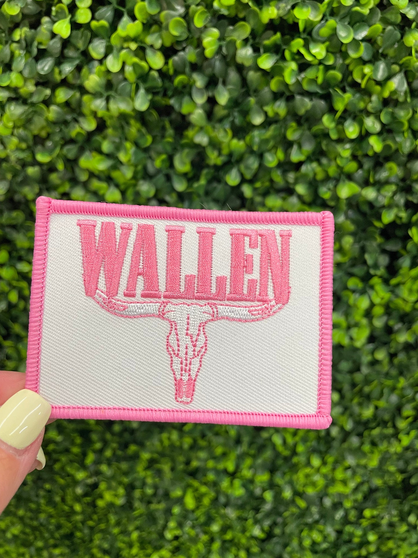 "Wallen" Nashville Pink Embroidered Patch
