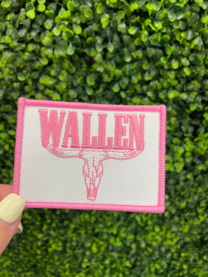 "Wallen" Nashville Pink Embroidered Patch
