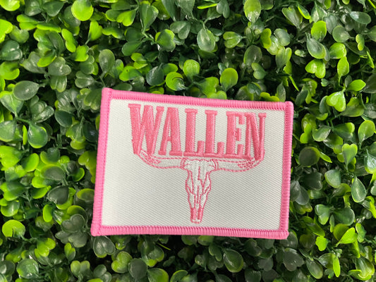 "Wallen" Nashville Pink Embroidered Patch