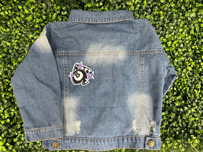 Spade 8 Ball Checkered Embroidered Patch