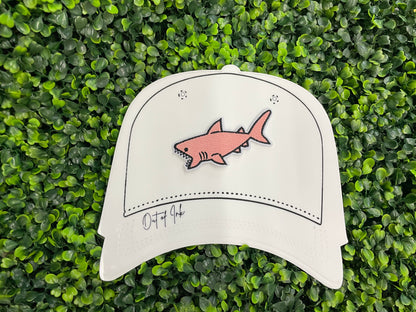 Pink Shark Embroidered Patch