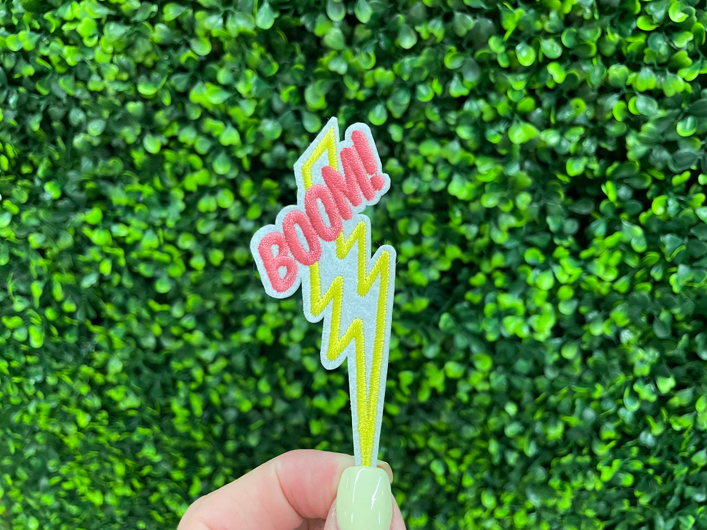 Boom Lightning Bolt Embroidered Patch