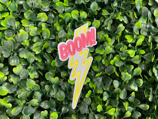 Boom Lightning Bolt Embroidered Patch