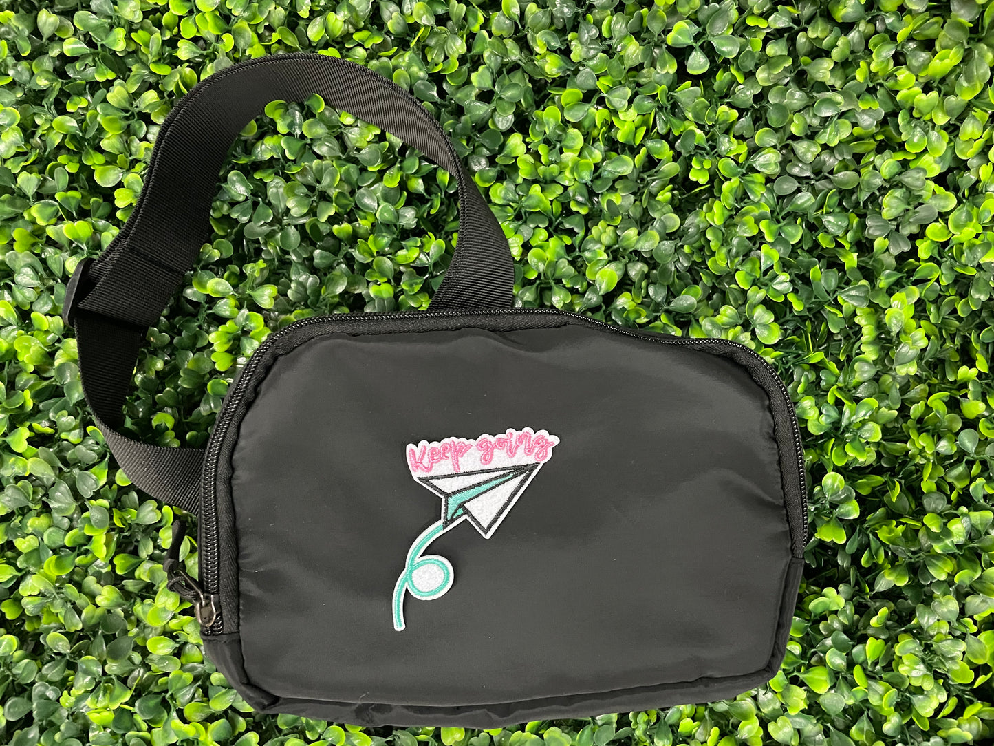 Keep Going Paper Airplane Embroidered Patch