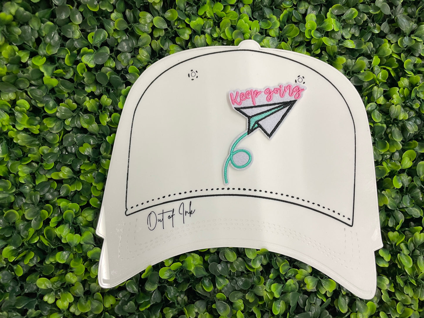 Keep Going Paper Airplane Embroidered Patch