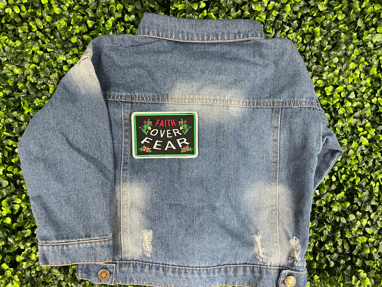 Faith Over Fear Embroidered Patch