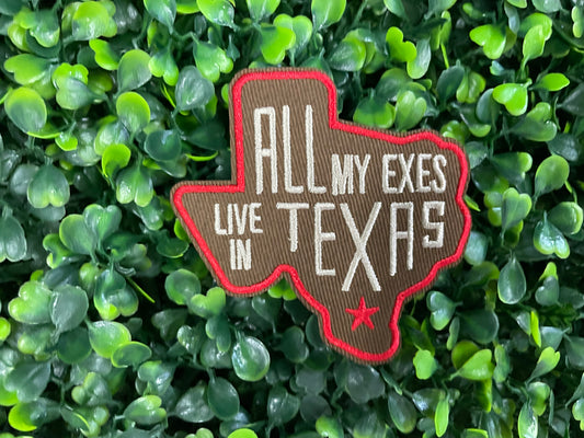 All My Exes Live in Texas Embroidered Patch