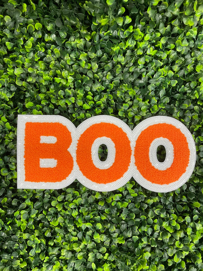 Boo Sequins Chenille Patch