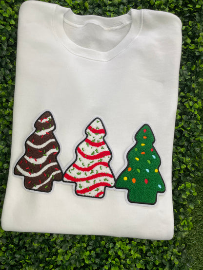Christmas Tree Snacks Chenille Patch