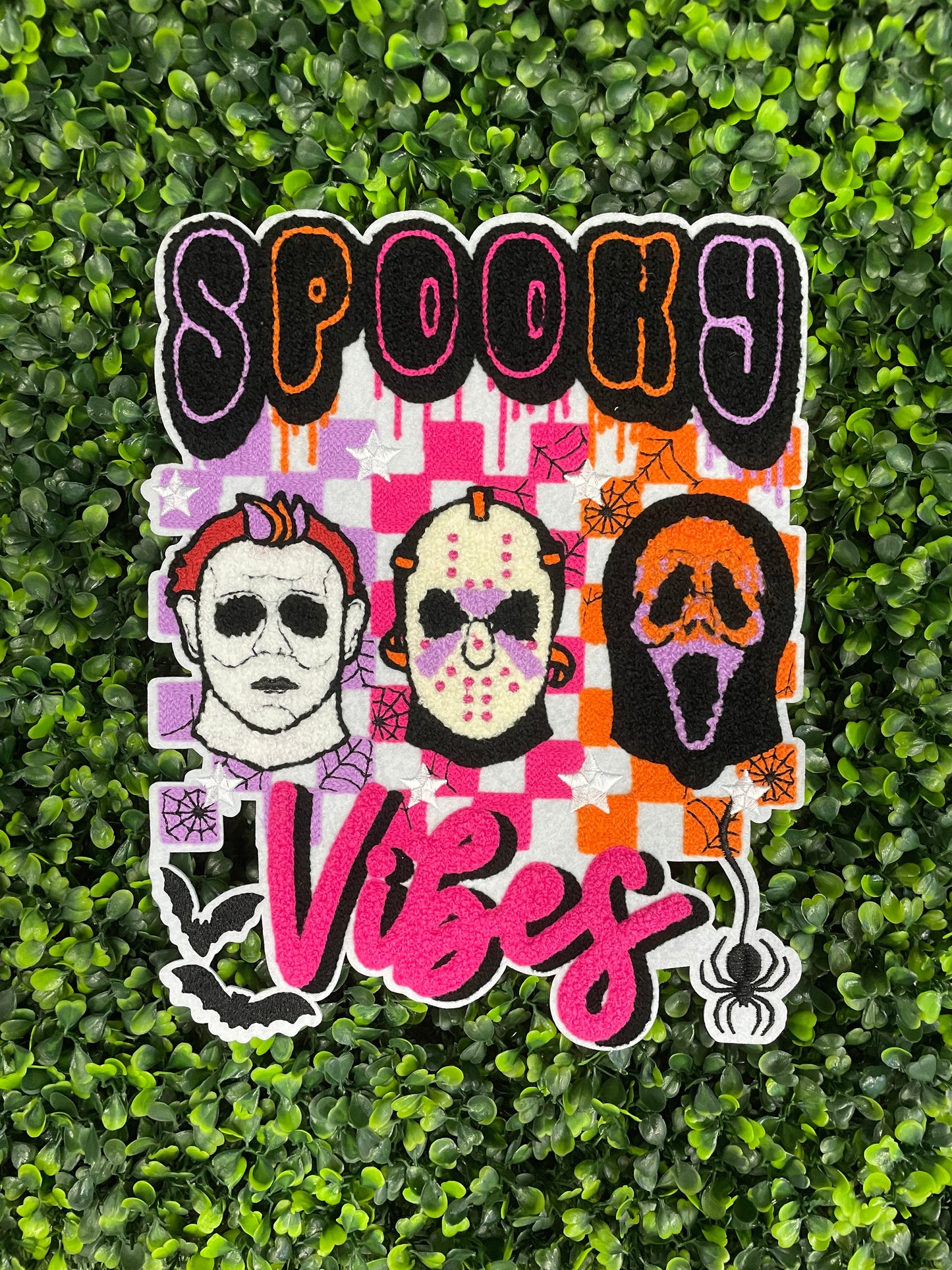 Spooky Vibes Embroidered Patch – Halloween Horror Edition