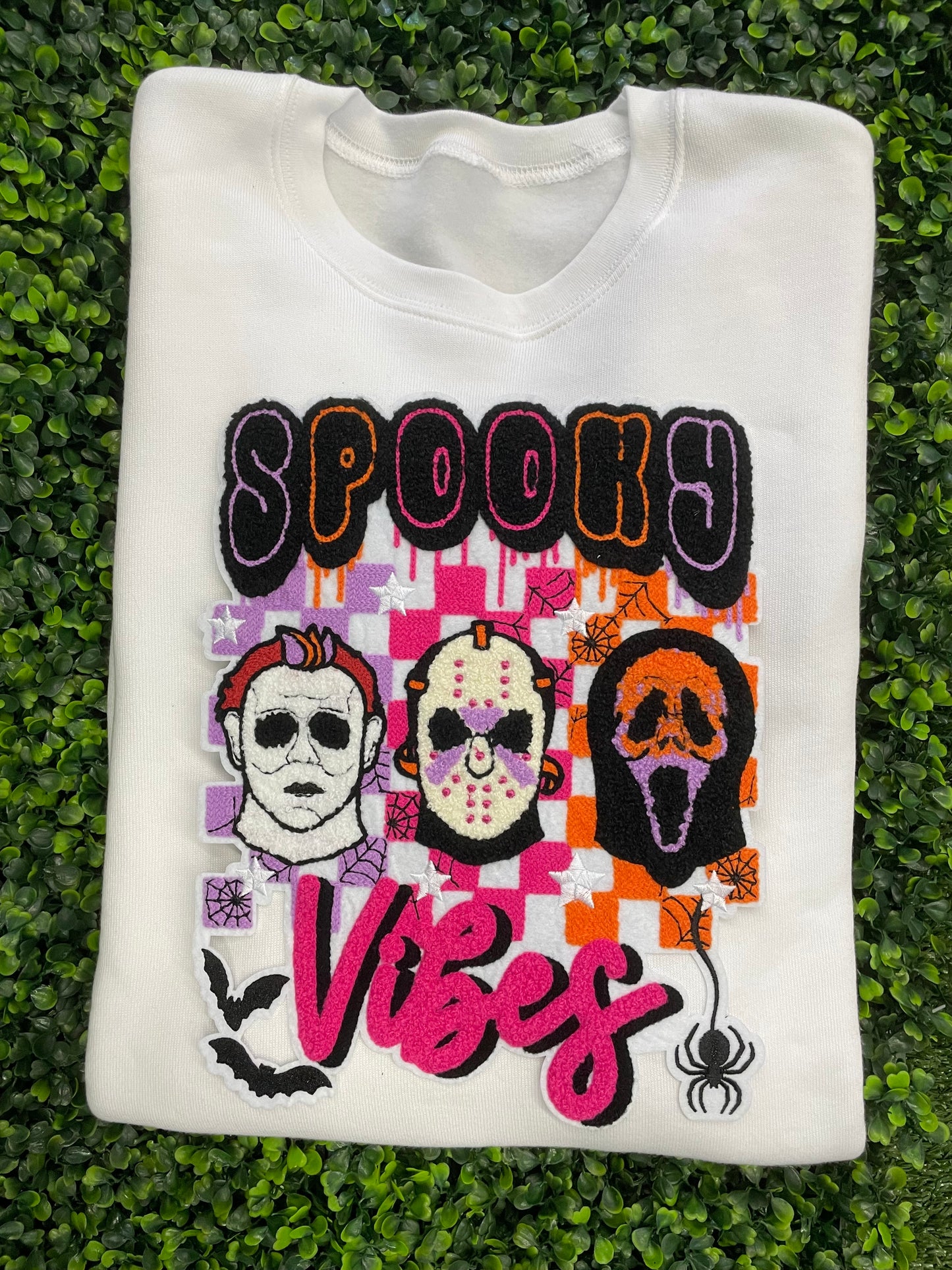 Spooky Vibes Embroidered Patch – Halloween Horror Edition