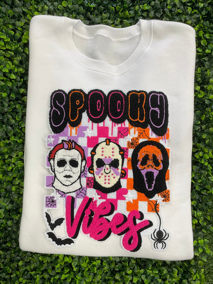 Spooky Vibes Embroidered Patch – Halloween Horror Edition