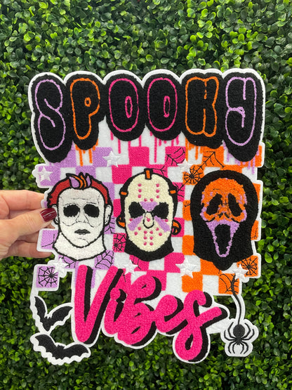 Spooky Vibes Embroidered Patch – Halloween Horror Edition