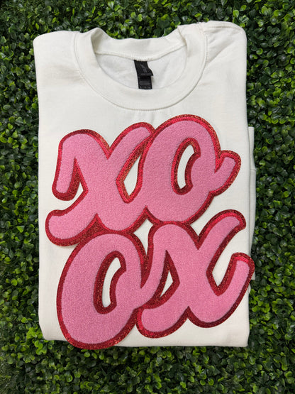 XO Chenille Sequins Patch