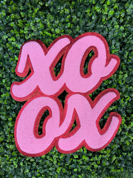 XO Chenille Sequins Patch