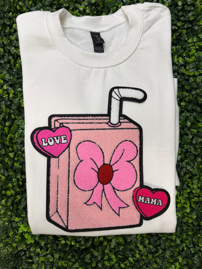 Love Mama Juice Box Chenille Patch