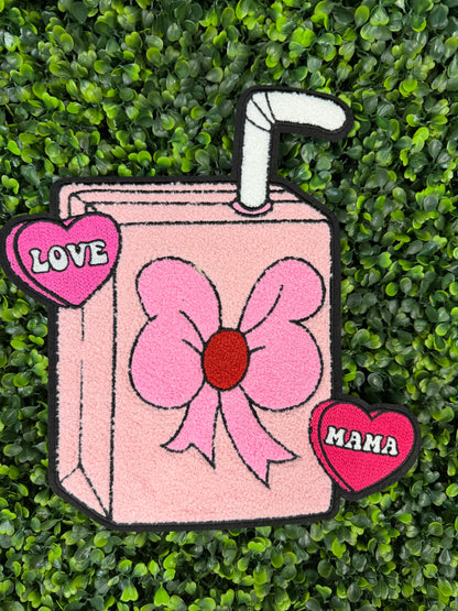 Love Mama Juice Box Chenille Patch
