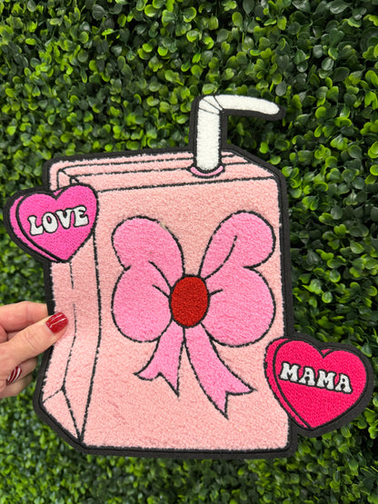 Love Mama Juice Box Chenille Patch