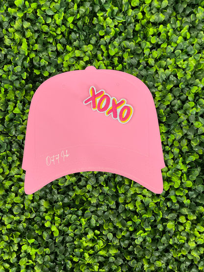 XOXO Embroidered Patch - Pink & Yellow