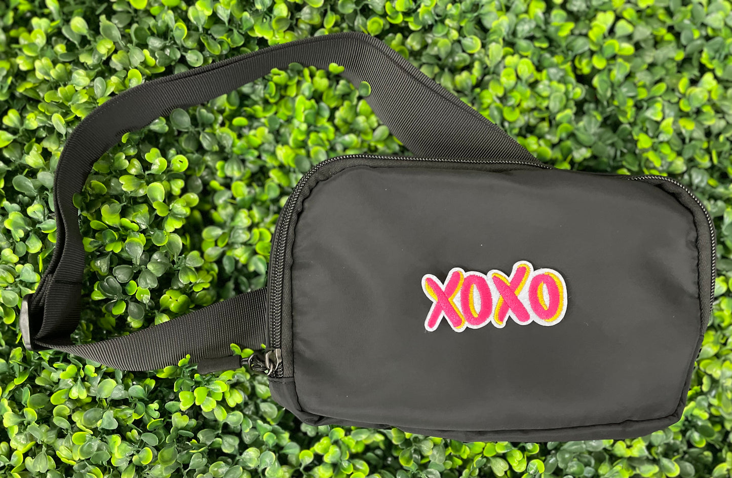 XOXO Embroidered Patch - Pink & Yellow