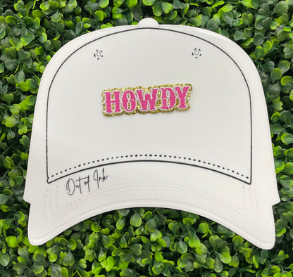 Glittery "Howdy" Embroidered Patch