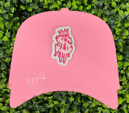 Pink Dollar Sign Patch - Crowned with Style