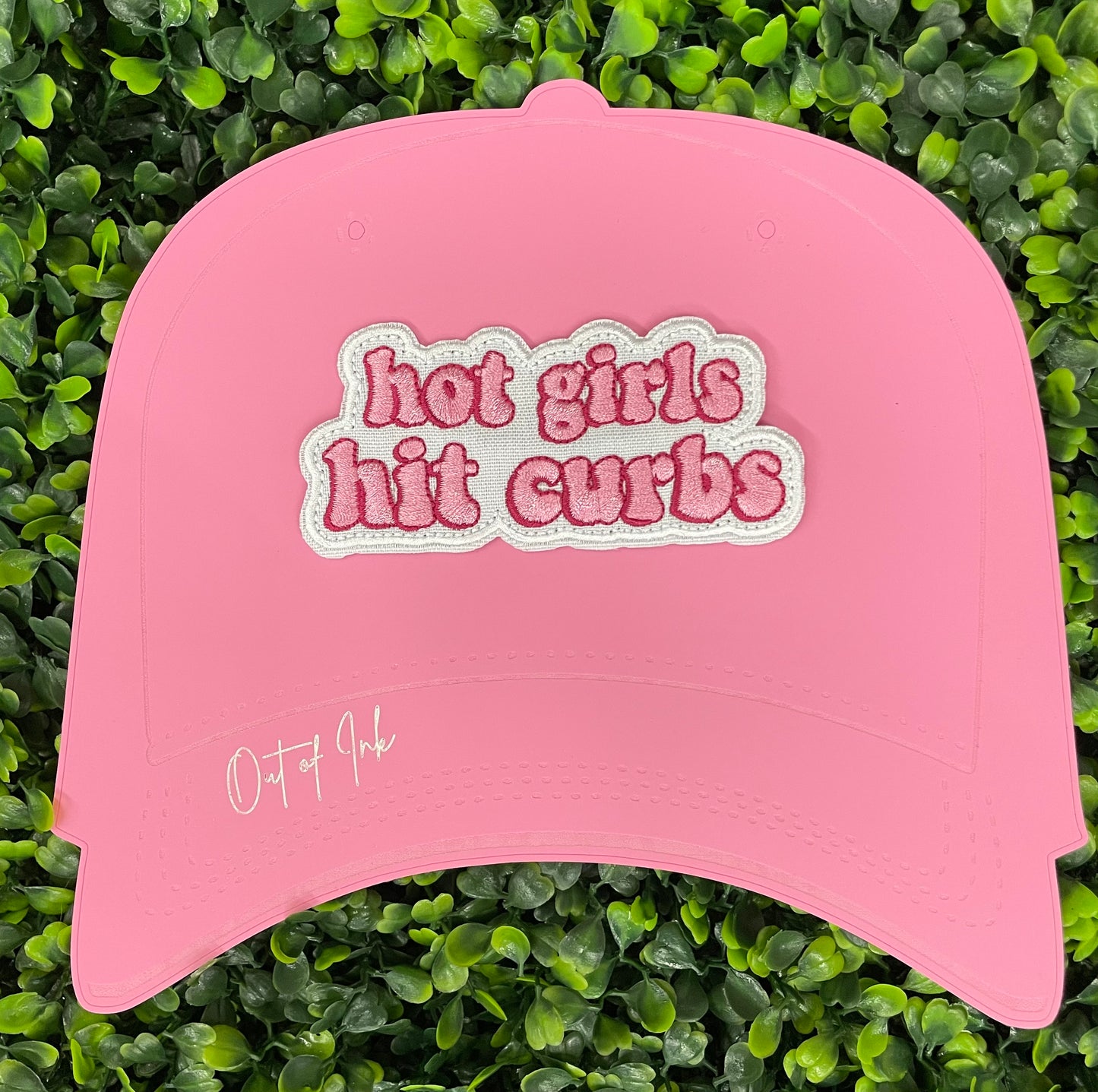 "Hot Girls Hit Curbs" Embroidered Patch