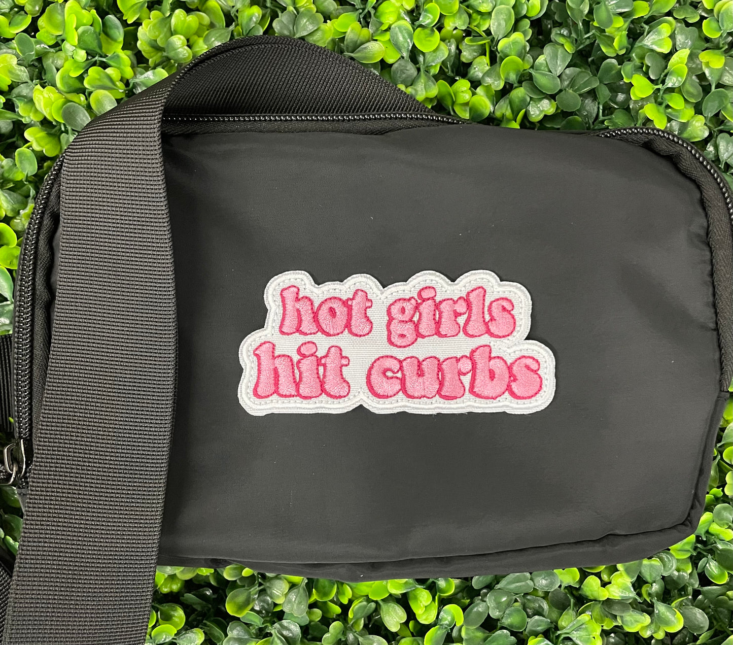 "Hot Girls Hit Curbs" Embroidered Patch