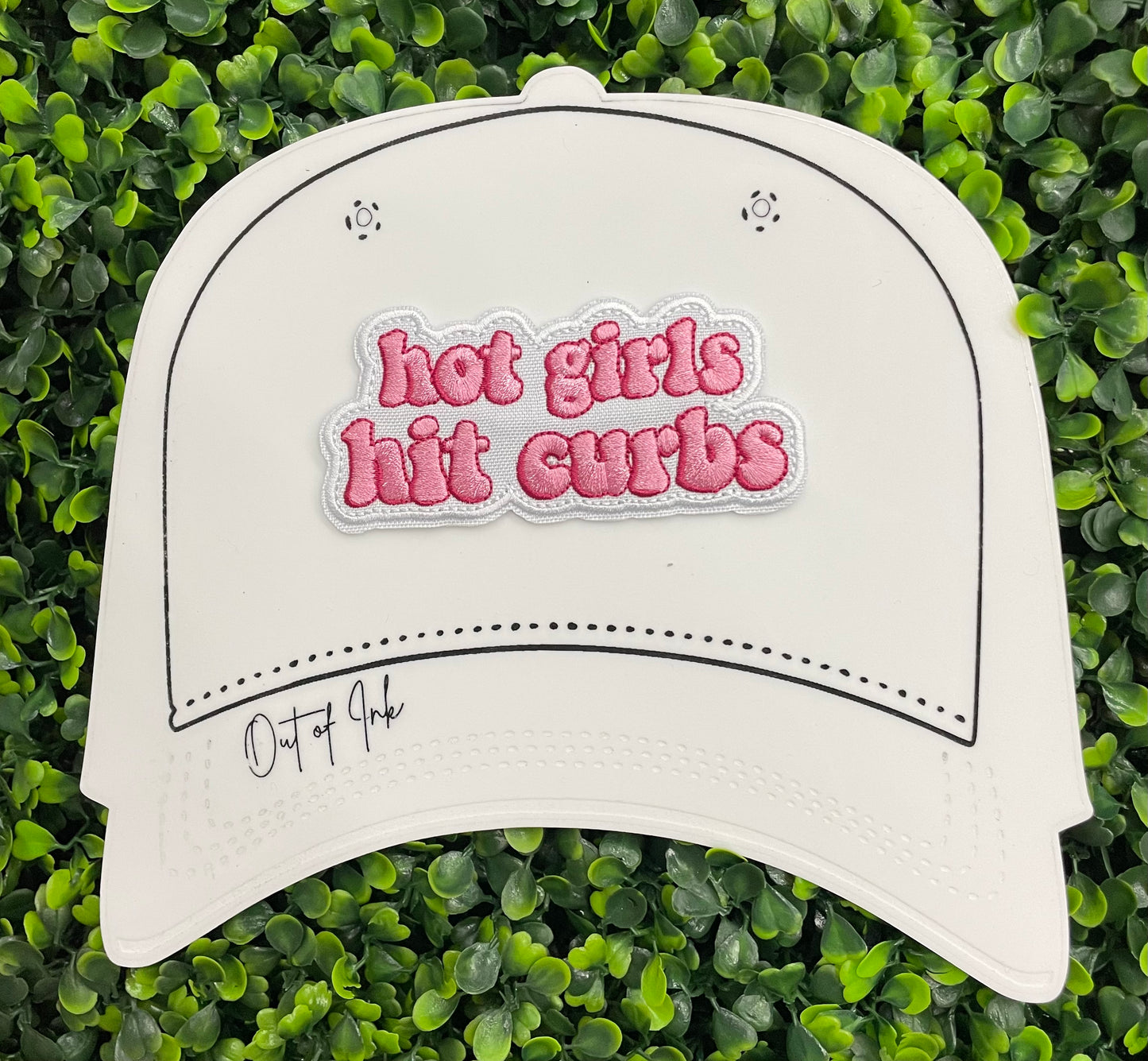 "Hot Girls Hit Curbs" Embroidered Patch